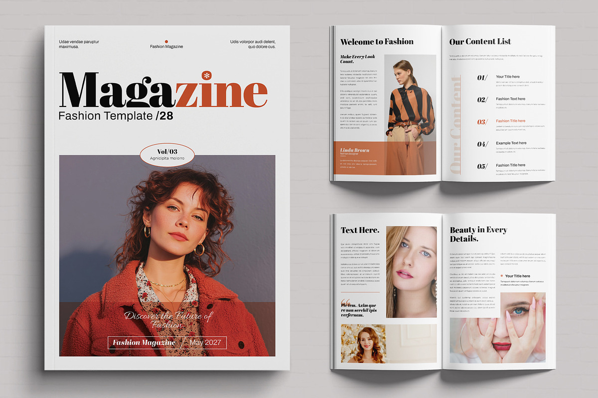 Elegant Fashion Magazine Template