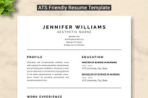 Aesthetic Nurse Resume Template, a Resume Template by ResumeInventor