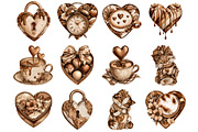 Mocha Valentine's Day Clipart, an Illustration by Design Market (Thumbnail 3 of 3)