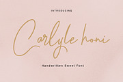 Carlyle honi, a Script Font by mightype (Thumbnail 1 of 7)