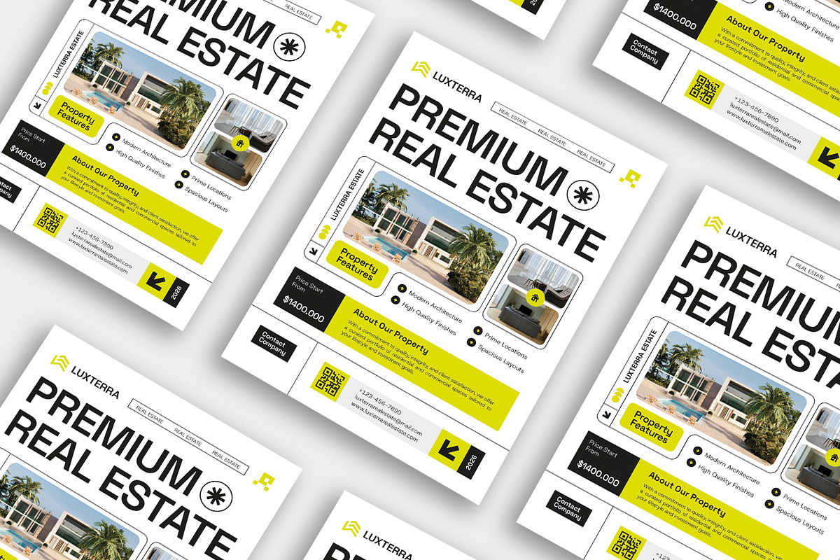 Luxterra Estate Neon - Flyer, a Flyer Template by Esensifiksi.studio (Photo 3 of 3)