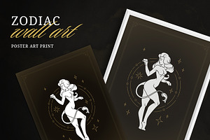 Leo Zodiac Goddess Wall Art