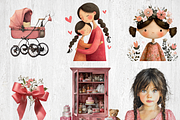 98 Watercolor Baby Girl Clipart, a Person Illustration by LA Design (Thumbnail 4 of 10)