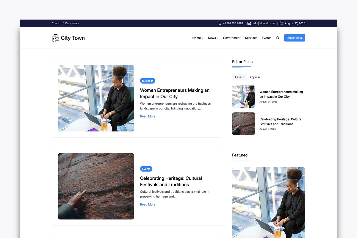 City Government WordPress Theme preview 2