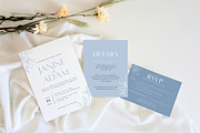 Dusty Blue Wedding Invite Template, an Invitation Template by Cottontail Paper Shop (Thumbnail 2 of 7)