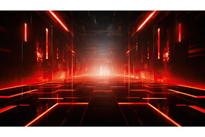 fi red technology background ai, an Abstract Photo by pikepicture