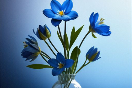 Blue flowers still life photograph, a Nature Photo by ComfortQ