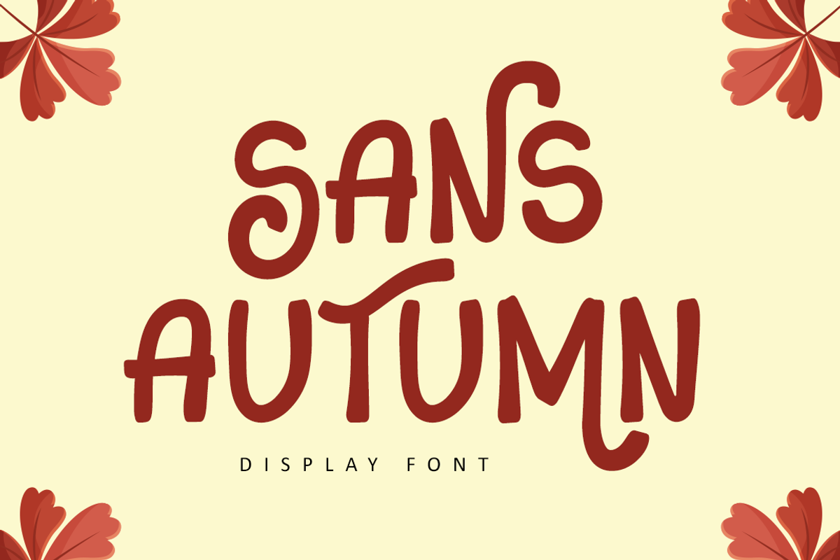 Sans Autumn - Display Font, a Sans Serif Font by Illushvara Design (Photo 1 of 8)