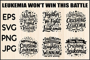 Leukemia Battle SVG Bundle Set, an Object Graphic by Creativeshirt