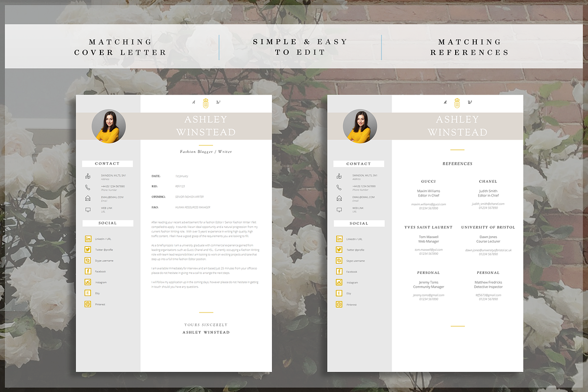 2 Page CV Template, a Resume Template by introDuice - CV / Resumes (Photo 5 of 8)