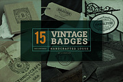 Vintage Badges, a Branding & Logo Template by g design (Thumbnail 1 of 15)