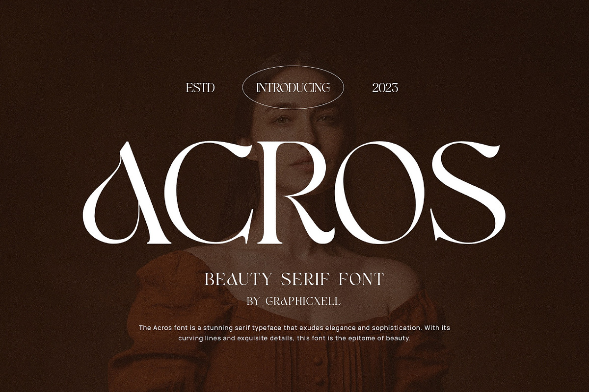 Acros Elegant Serif Font Typeface, a Serif Font by Graphicxell (Photo 1 of 7)