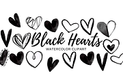 Watercolor doodle heart clipart, an Illustration by Writelovely (Thumbnail 1 of 2)