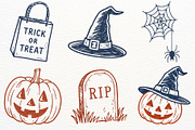 Vintage Halloween Clipart PNG Doodle, a Seasonal Illustration by SugarCloudStudioArt (Thumbnail 6 of 6)