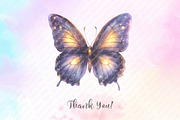 Pastel Purple Butterflies PNG, an Illustration by Watercolor design (Thumbnail 8 of 12)