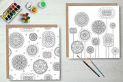 Ethnic Flowers Coloring Book, a Texture Illustration by Dasha_D (Thumbnail 2 of 5)