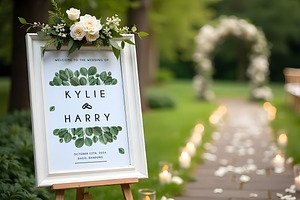 Eucalyptus Wedding Sign