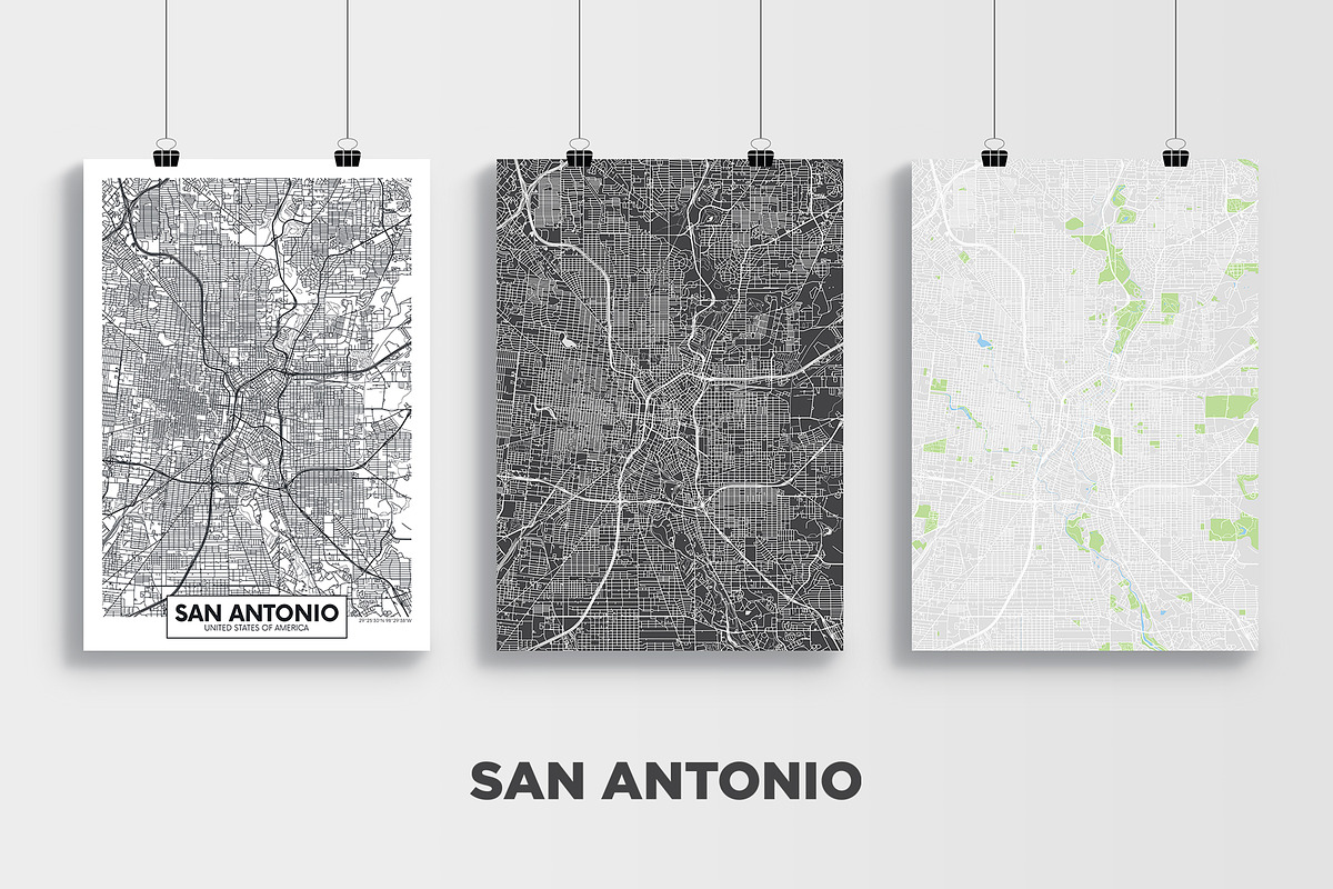 5 maps of USA cities 3, a Transportation Illustration by MaximGertsen (Photo 6 of 10)