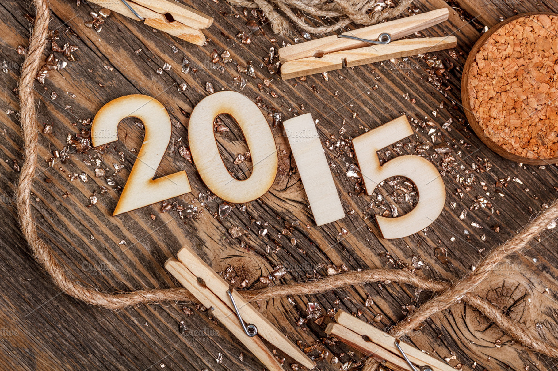 New year concept containing retro, surface, and greeting