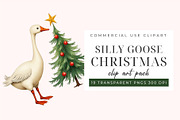 Silly Goose Christmas Clipart PNG, an Object Graphic by Printable Pretty Studio (Thumbnail 5 of 5)