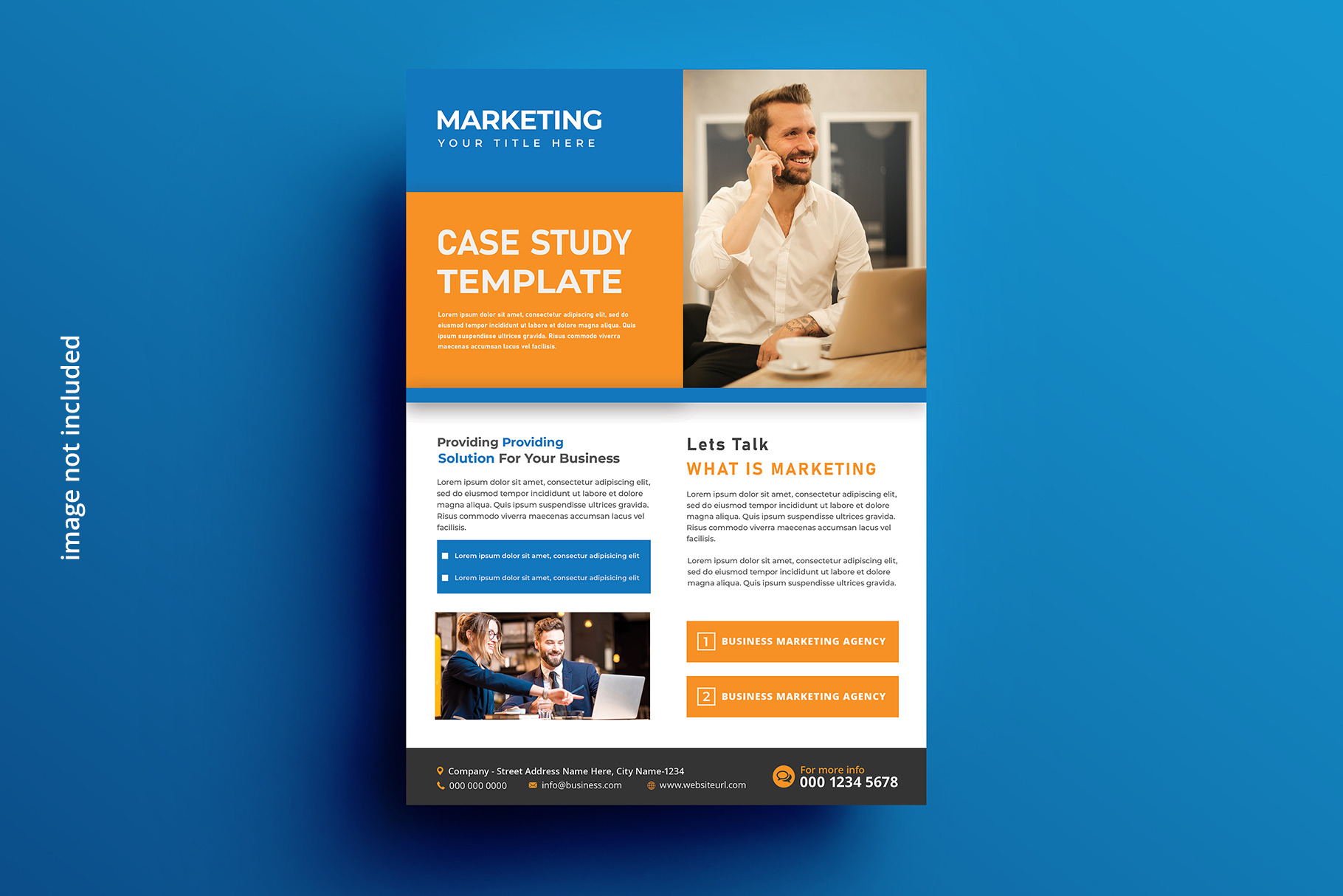 Case study flyer template design, a Flyer Template by graphics city ...