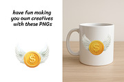 Watercolor Money & Graffiti Vector, a Finance Illustration by InkyQueenArt (Thumbnail 3 of 5)