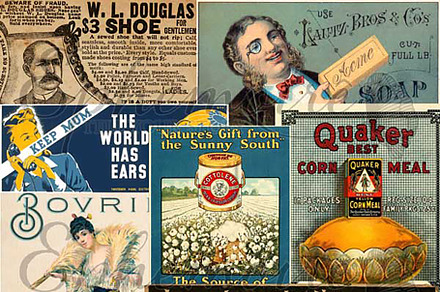 Vintage Advertising Ephemera Clipart