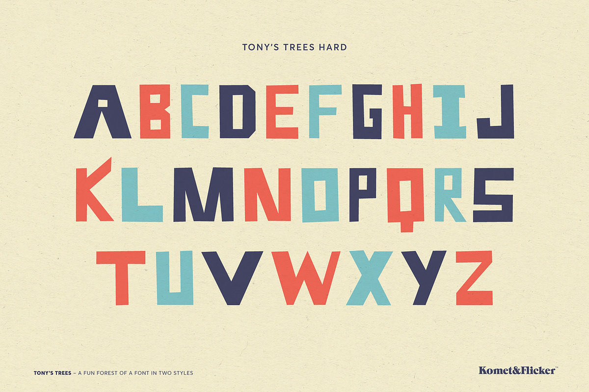 Tony's Trees - A Fun Forest Font!, a Sans Serif Font by Komet & Flicker (Photo 2 of 14)