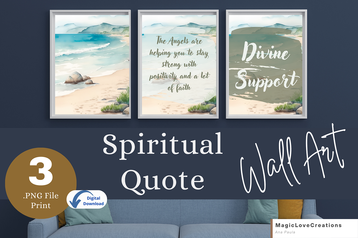 Spiritual Positive Quote Print Wall, a Poster Template by MagicLove Creations (Photo 1 of 10)