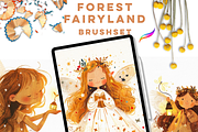 FOREST FAIRYLAND Procreate Brushes, a Brush Add-On by Warm Cozy Cottage (Thumbnail 1 of 6)