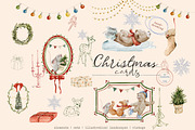 Christmas cards Vintage collection, an Animal Illustration by 60secondsArt (Thumbnail 1 of 9)