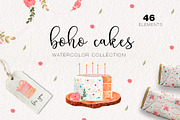 Boho Cakes Watercolor Set, an Illustration by Art Dari Autumn (Thumbnail 1 of 13)