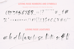 Loving Rose SVG Watercolor Font