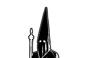 Isolated graphic of mannequin of a holy week penitent, a Person Illustration by DanFLCreativo