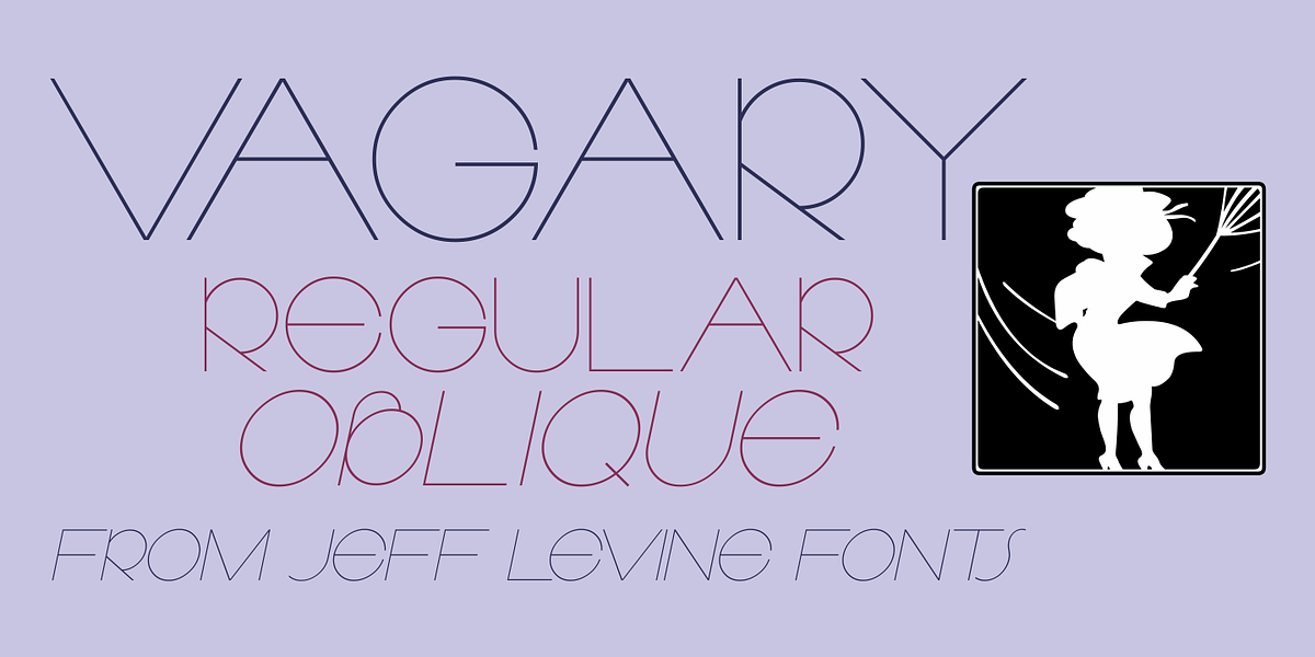 Vagary JNL, a Sans Serif Font by Jeff Levine Fonts (Photo 1 of 5)