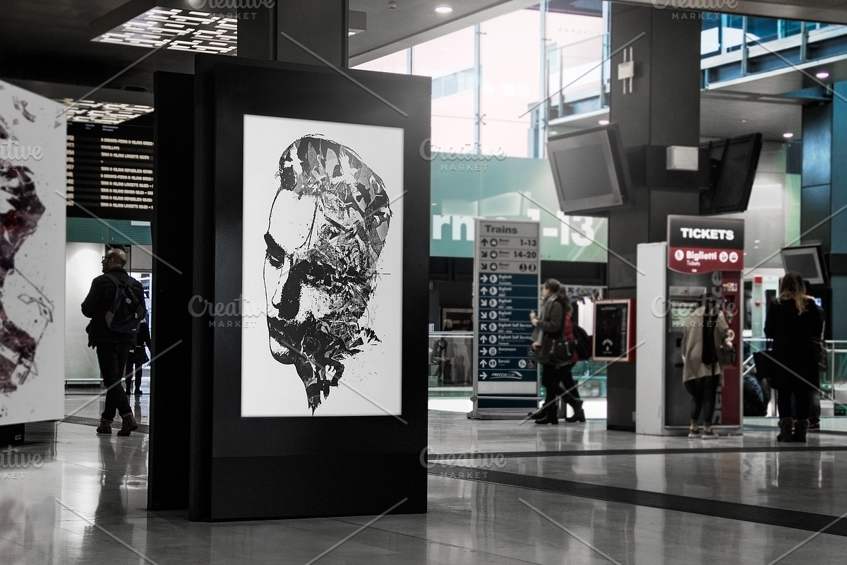 25 Advertising Poster Mockups Bundle, a Print Template by Giallo (Photo 4 of 52)