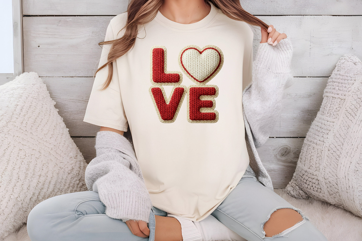 Yarn Crochet Love Valentines PNG, an Illustration by DreamCafeArt (Photo 8 of 8)