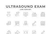 Set icons of ultrasound examination, an Outline Icon by motorama (Thumbnail 1 of 2)