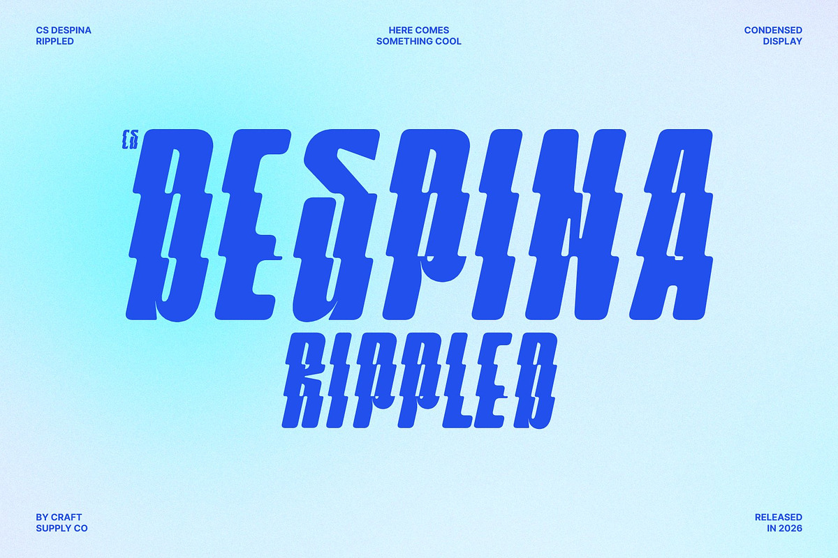 CS Despina Rippled, a Sans Serif Font by Craft Supply Co. (Photo 1 of 8)