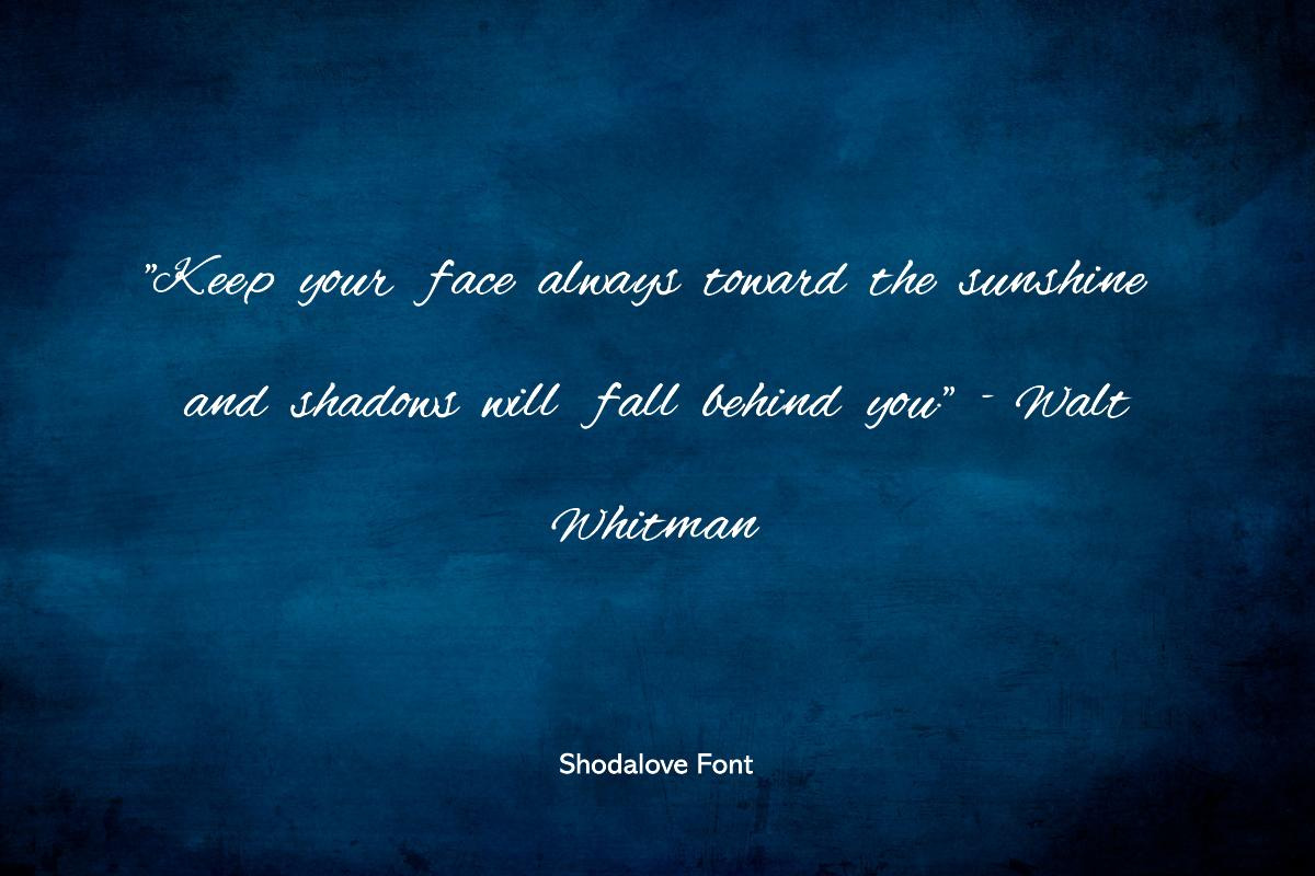 Shodalove Handwritten Font, a Handwritten Font by ResumeFabs (Photo 4 of 6)