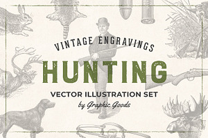 Hunting - Vintage Illustrations, a Sport Illustration by Graphic Goods