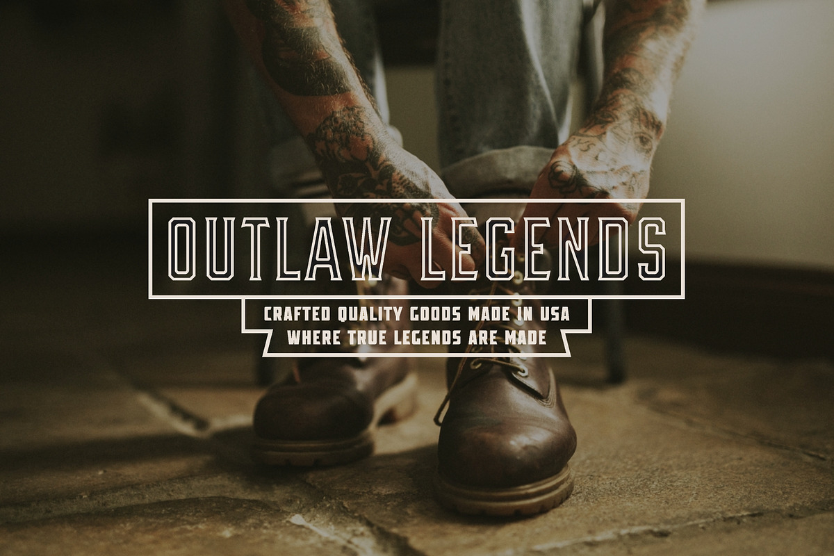 OUTLAW LEGENDS Font Duo + Extra, a Serif Font by Davide Bassu (Photo 2 of 18)