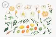 Renaissance. White Flowers & Citrus, a Decorative Illustration by Catch the Dream Art (Thumbnail 4 of 10)