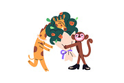 Party animals celebrate holiday set, an Animal Illustration by PaperTrident (Thumbnail 16 of 22)