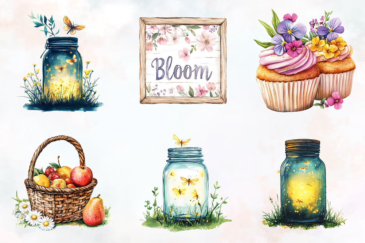 Spring Seasonal Elements Clipart, an Illustration by RobertsArt (Photo 7 of 7)