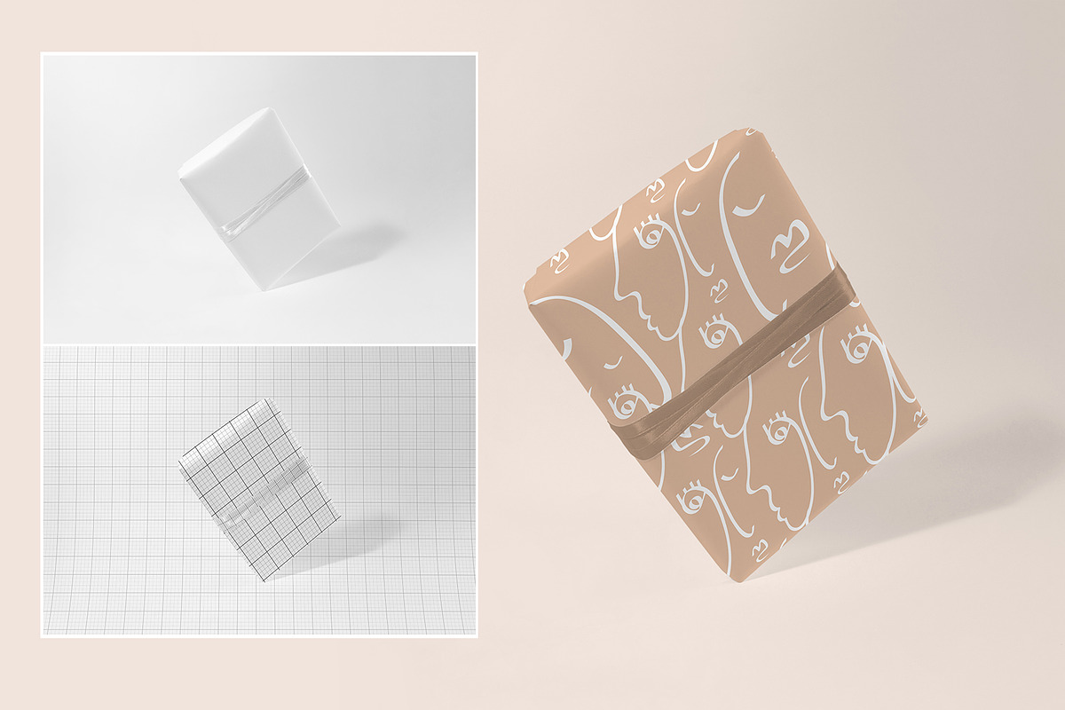 GIFT WRAPPING MOCKUPS | PSD| Layered, a Packaging Mockup by bazarova (Photo 6 of 8)