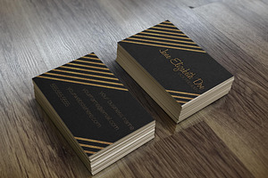 Black & Gold Glitter Business Card