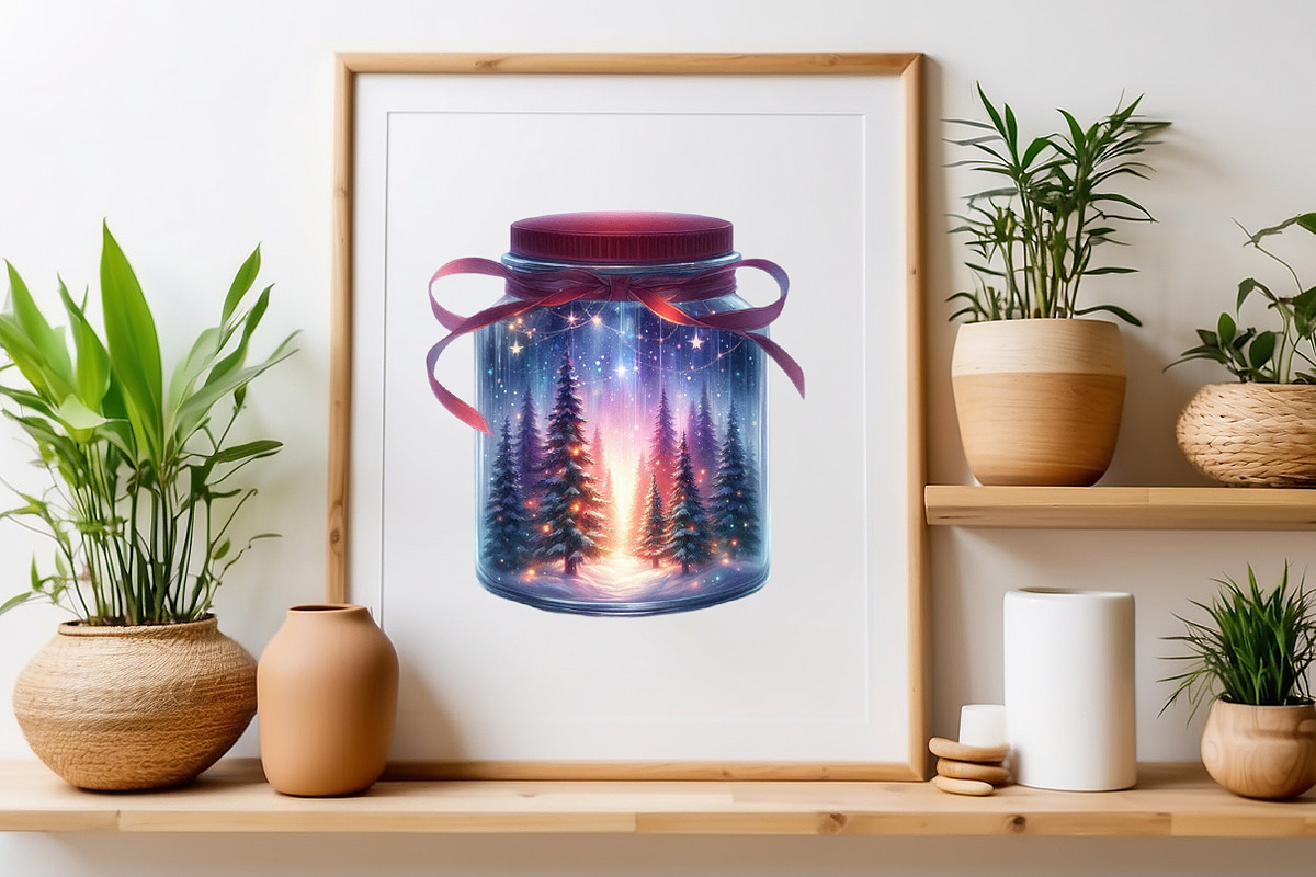 Christmas Mason Jar Sublimation, a Seasonal Illustration by Craft Nest (Photo 4 of 5)