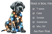 Christmas Dog with Lights Clipart, an Illustration by Pixels.Craft (Thumbnail 3 of 6)