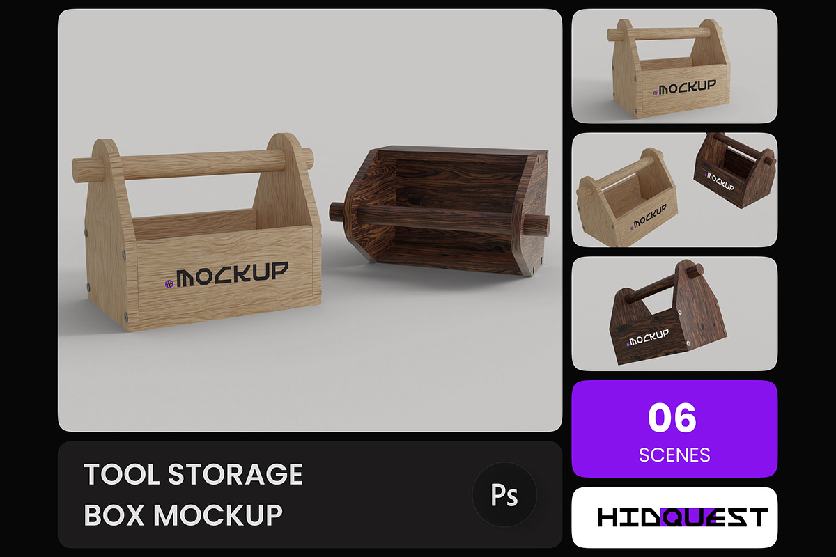 Tool Storage Box Mockup, a Household Mockup by hiddemaru (Photo 1 of 4)
